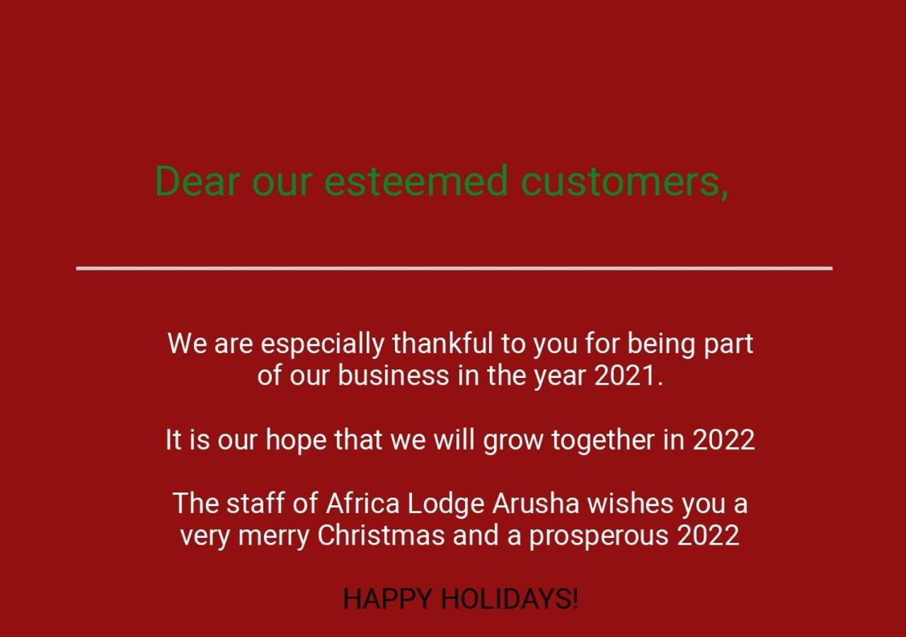 Africa Lodge Arusha Nkoaranga Exterior photo